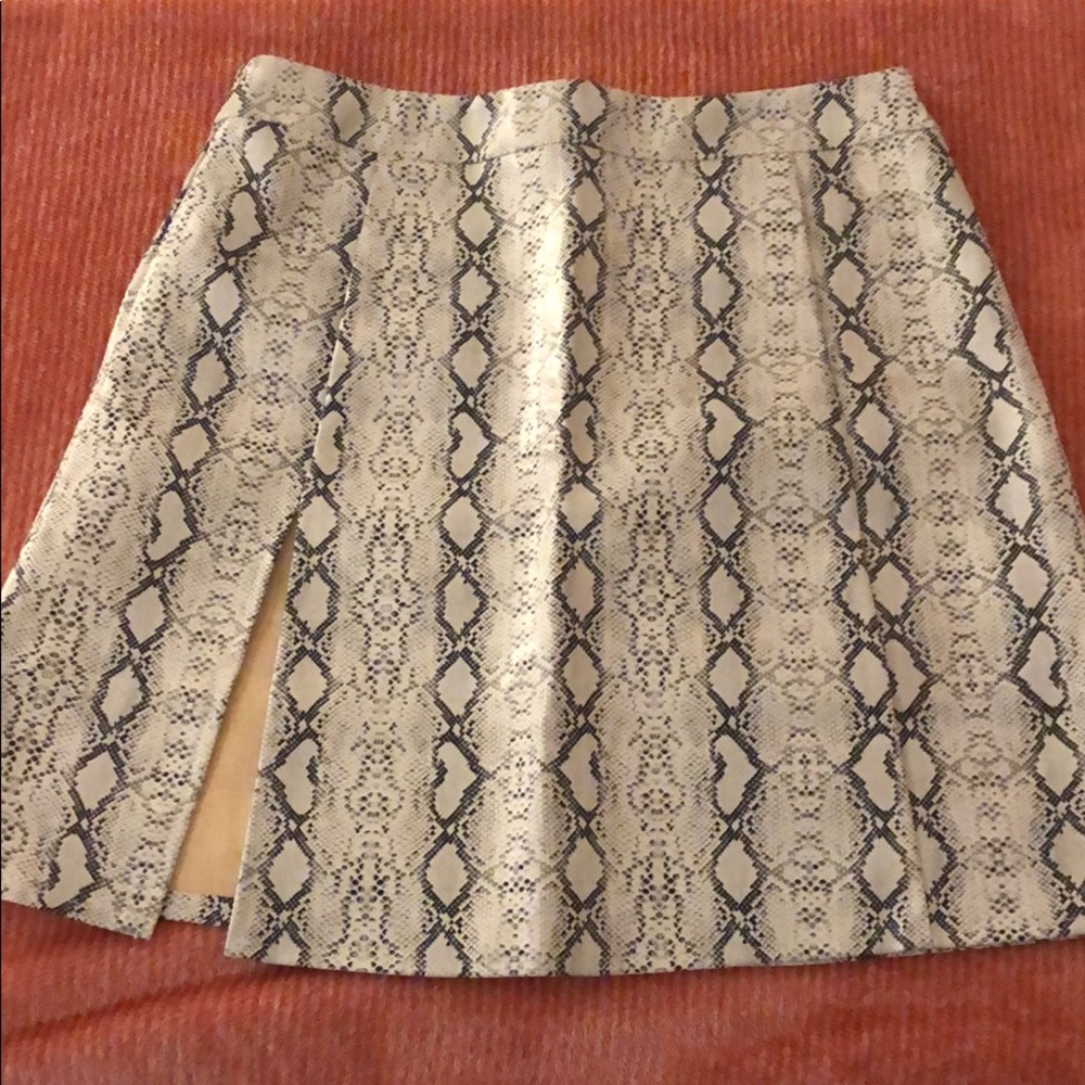 Faux snake skin skirt